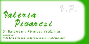 valeria pivarcsi business card